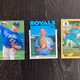 2008 Upper Deck First Edition Zack Greinke, 1986 Topps Bret Saberhagen, 1987 Topps Charlie Leibrandt